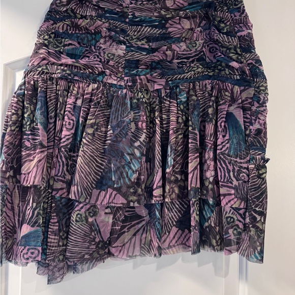 Anthropologie Asymmetrical Skirt in Pink and Blue - Picture 2 of 4